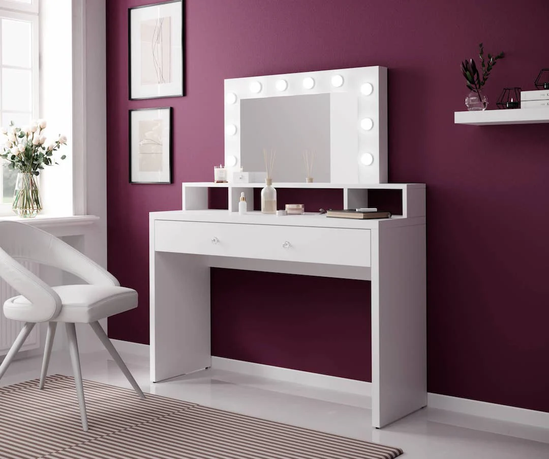 Aria Dressing Table With Mirror 120cm - Image 4
