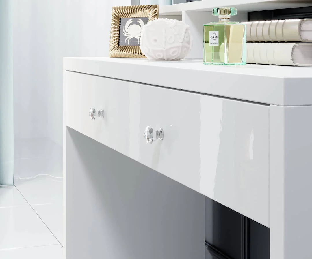 Aria Dressing Table With Mirror 120cm - Image 5