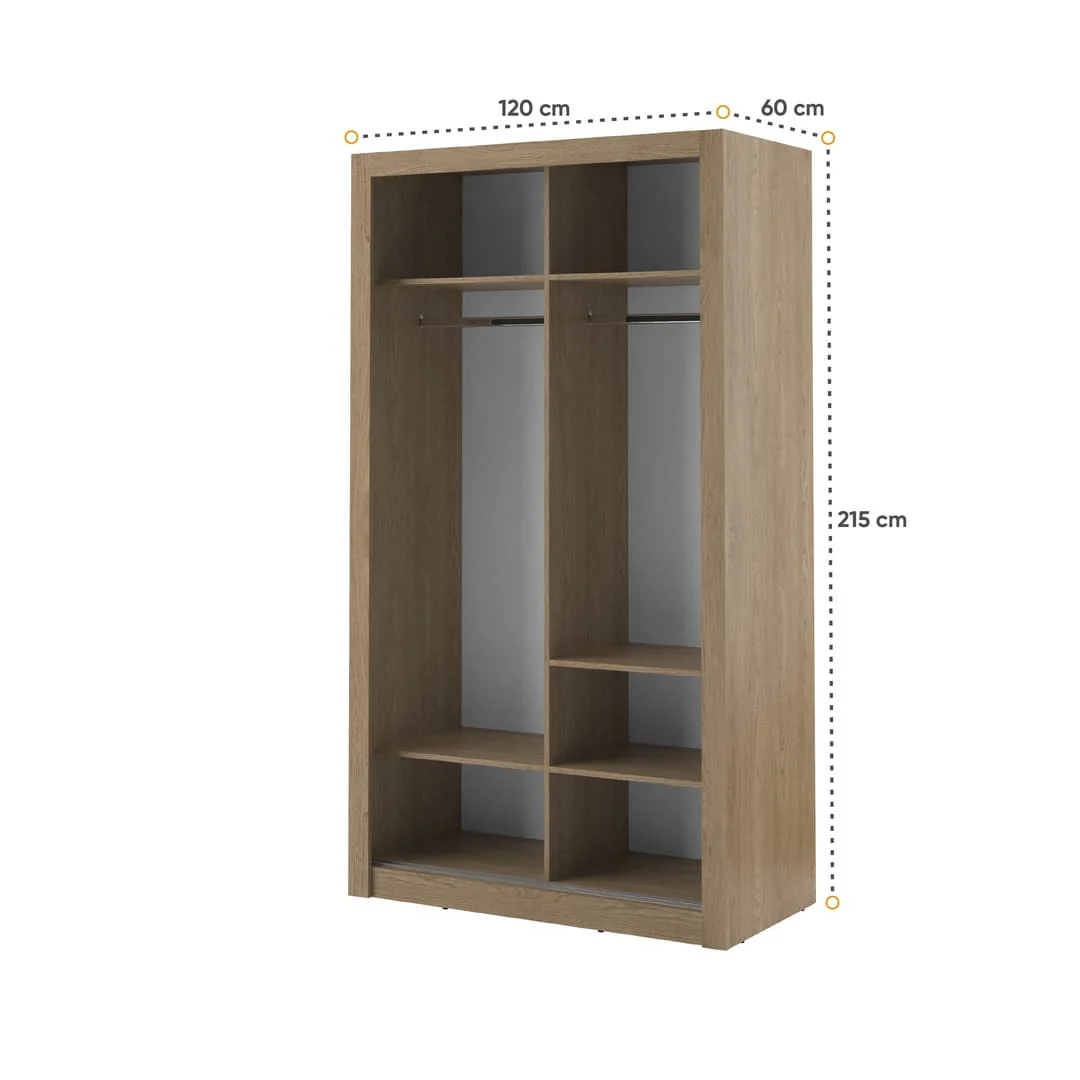 Arti 19 - 2 Sliding Door Wardrobe 120cm - Image 14