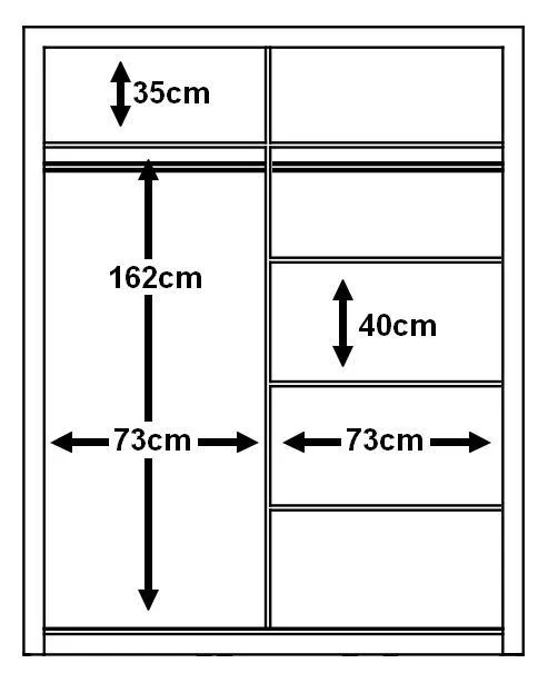 Arti 4 - 2 Sliding Door Wardrobe 150cm - Image 20