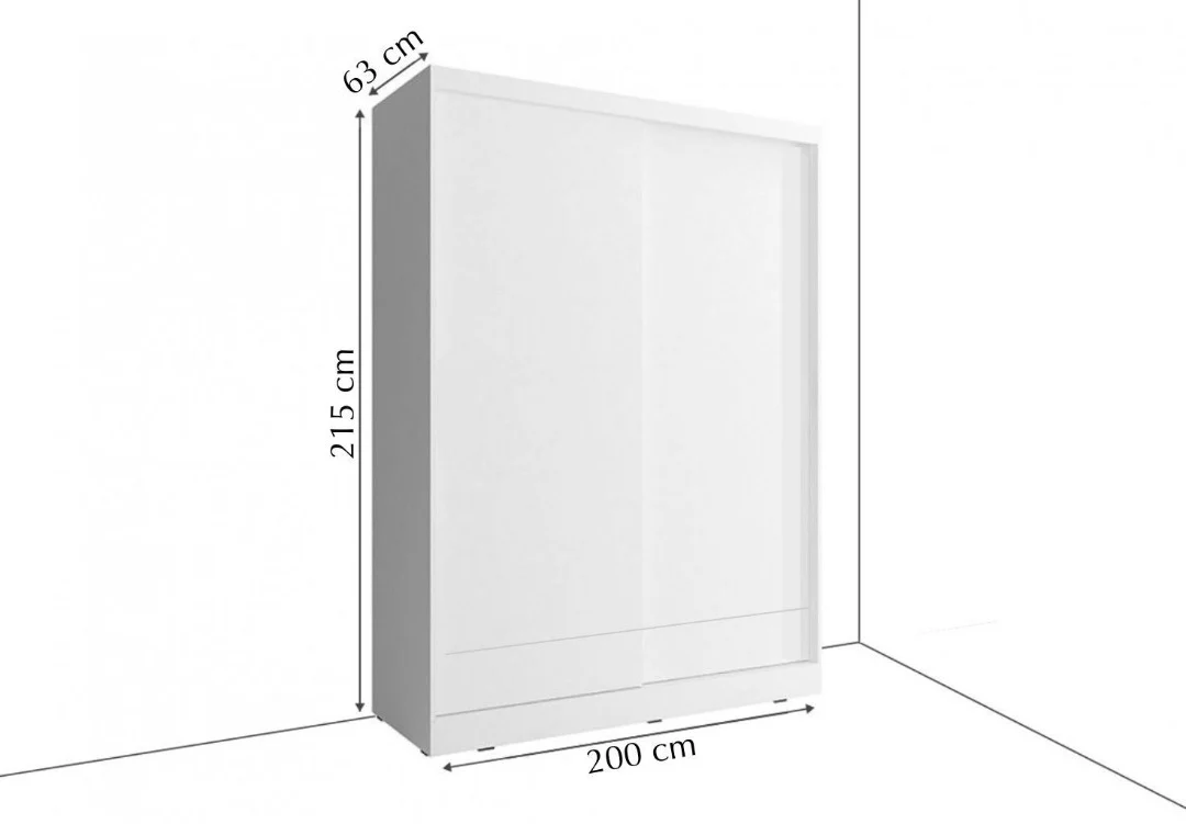 Arti 5 - 2 Sliding Door Wardrobe 200cm - Image 19