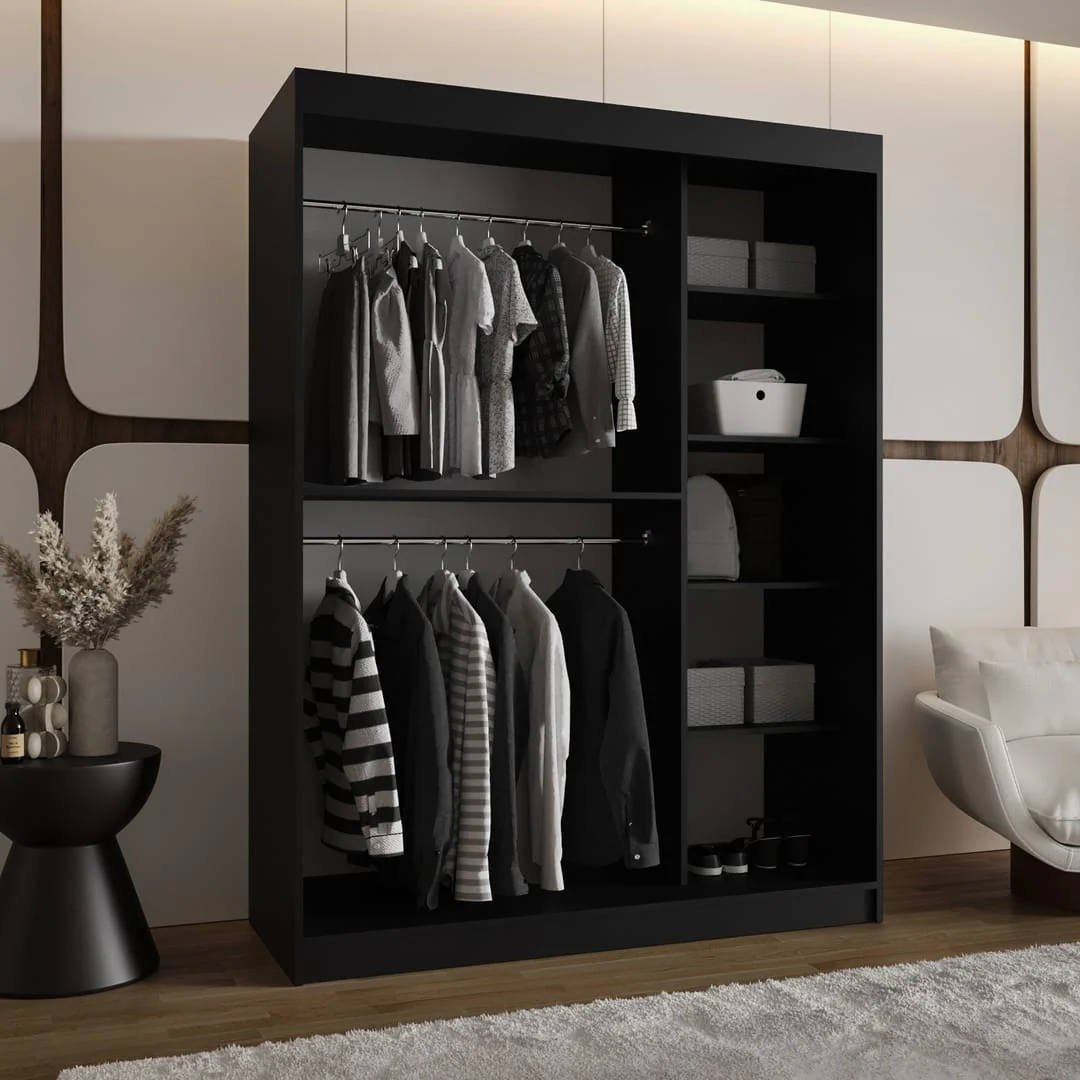 Bahrain II Sliding Door Wardrobe 150cm - Image 4