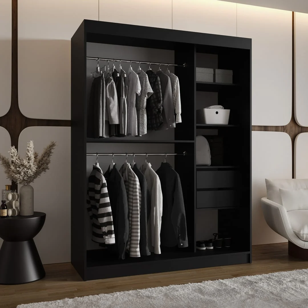 Bahrain II Sliding Door Wardrobe 150cm - Image 5