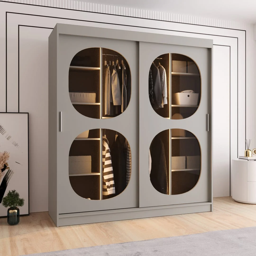 Bahrain II Sliding Door Wardrobe 180cm - Image 3