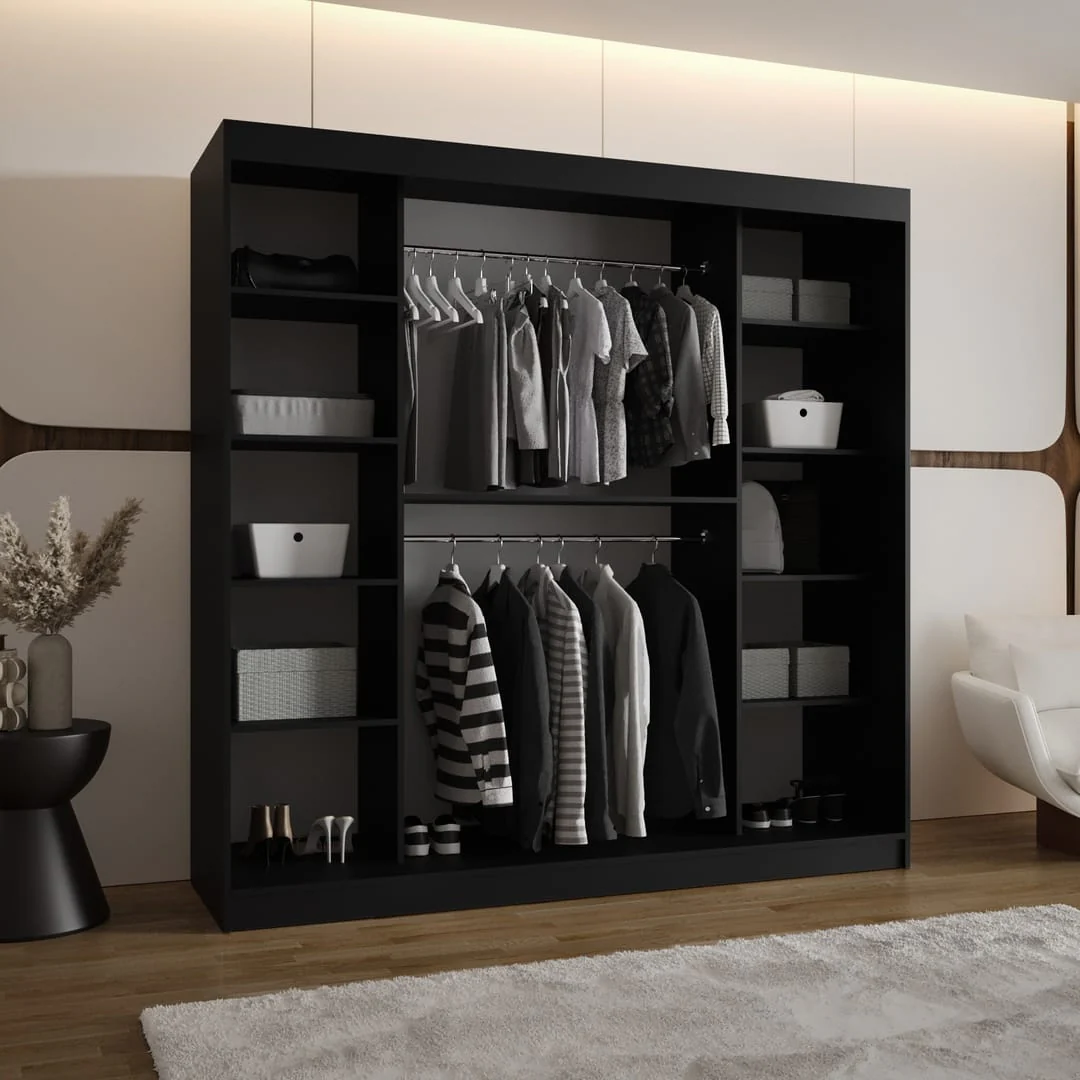 Bahrain II Sliding Door Wardrobe 200cm - Image 4