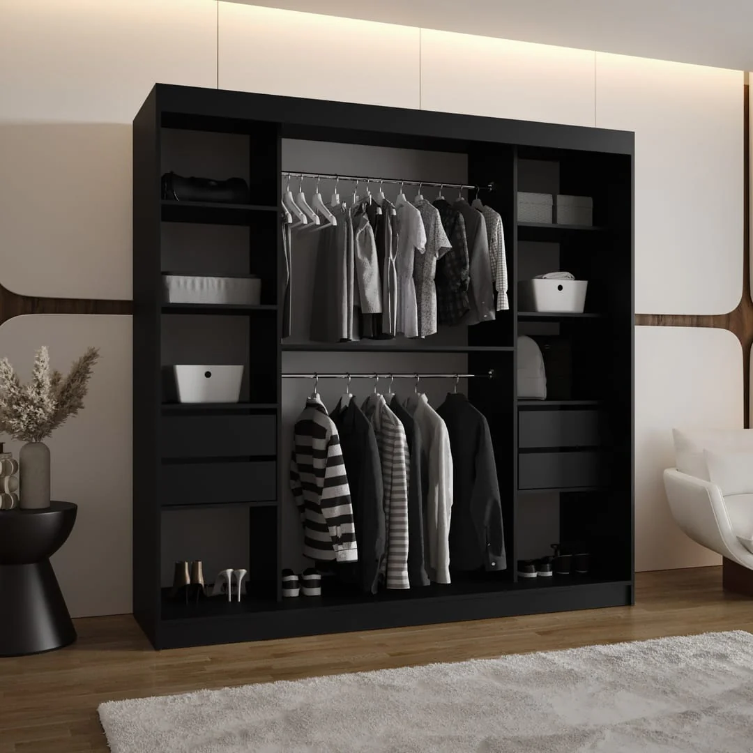 Bahrain II Sliding Door Wardrobe 200cm - Image 5