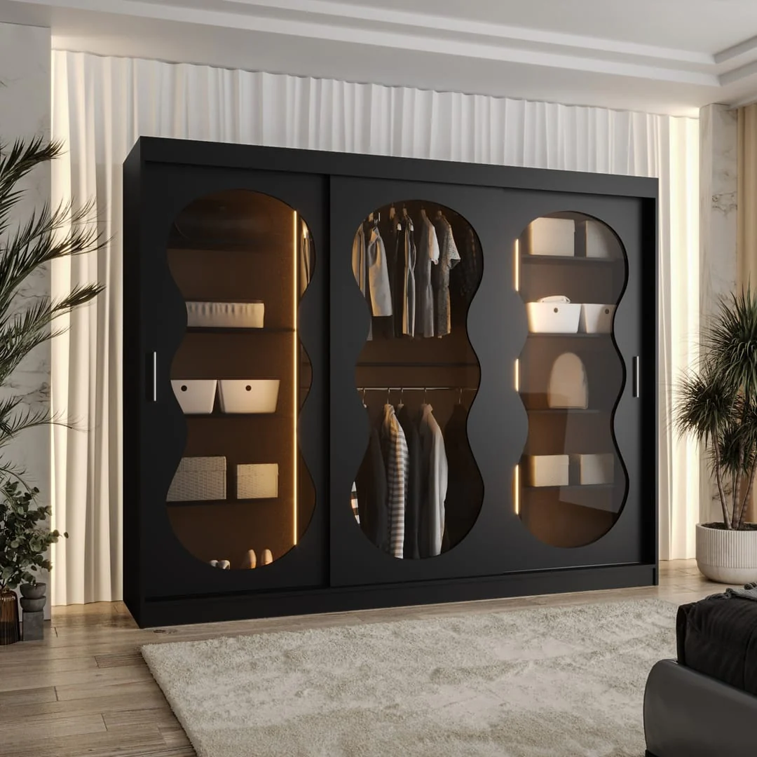 Bahrain III Sliding Door Wardrobe 250cm - Image 9