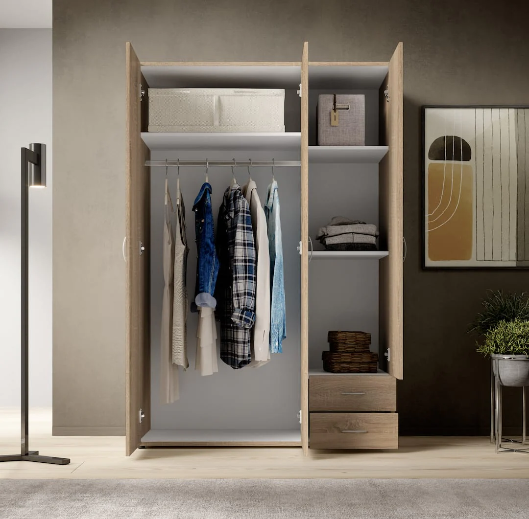 Base Hinged Door Wardrobe 120cm - Image 10