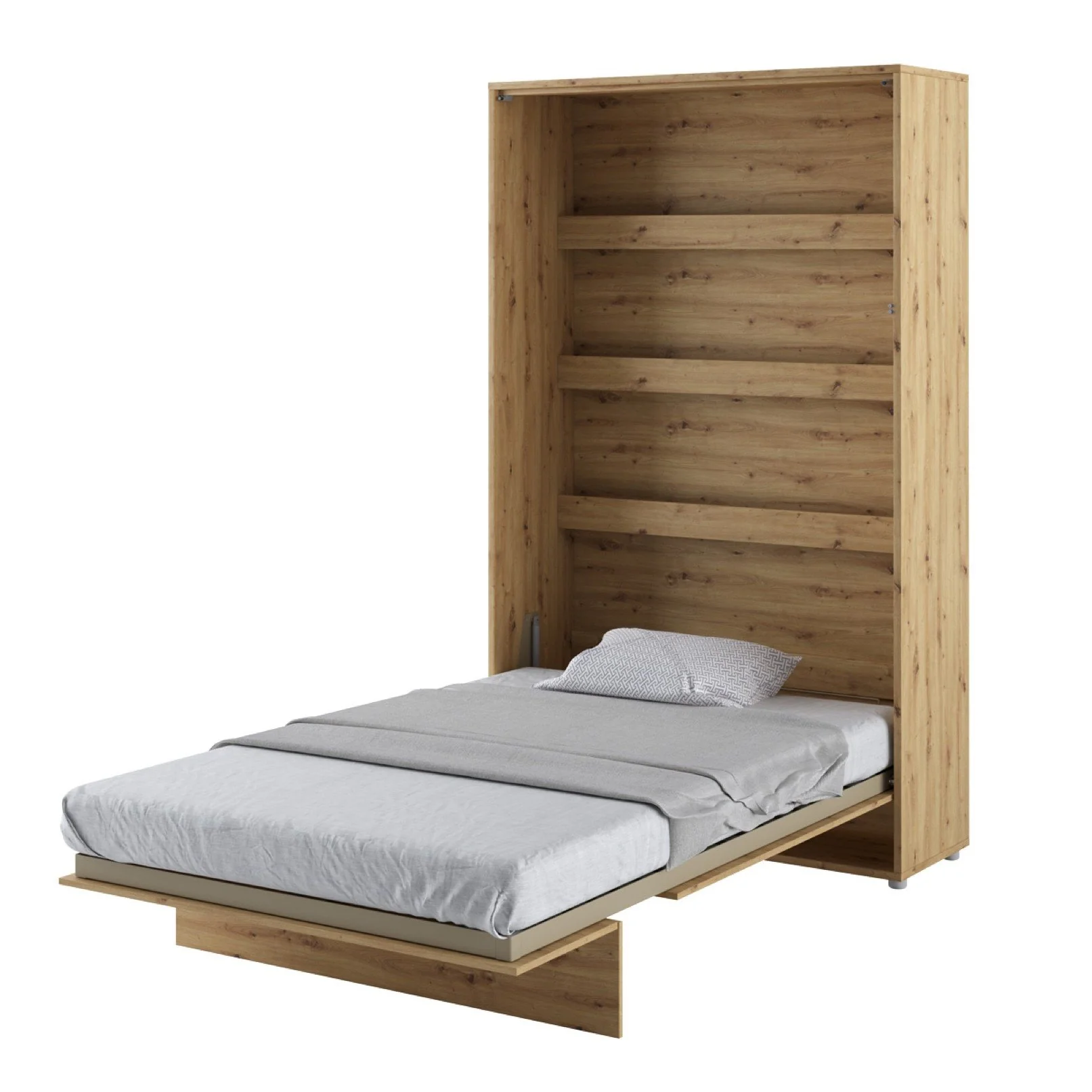 BC-02 Vertical Wall Bed Concept 120cm With Storage Cabinets and LED - Image 27