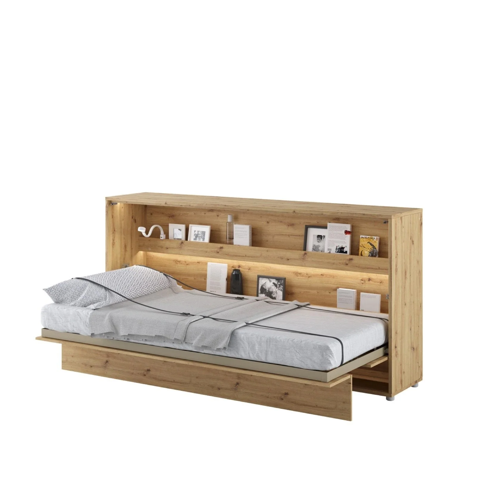 BC-06 Horizontal Wall Bed Concept 90cm With Storage Cabinet - Image 28