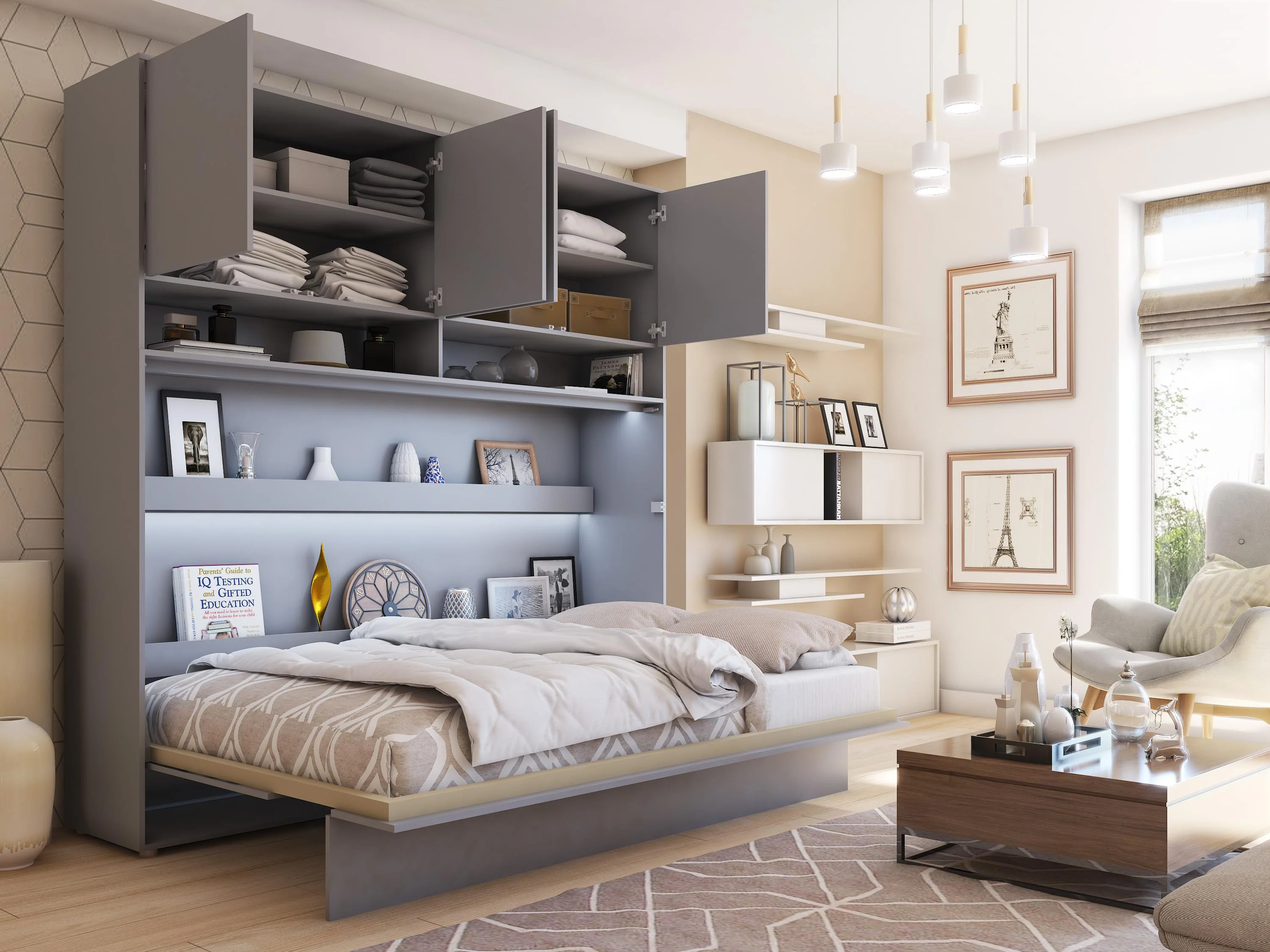 BC-10 Over Bed Unit for Horizontal Wall Bed Concept 120cm - Image 12
