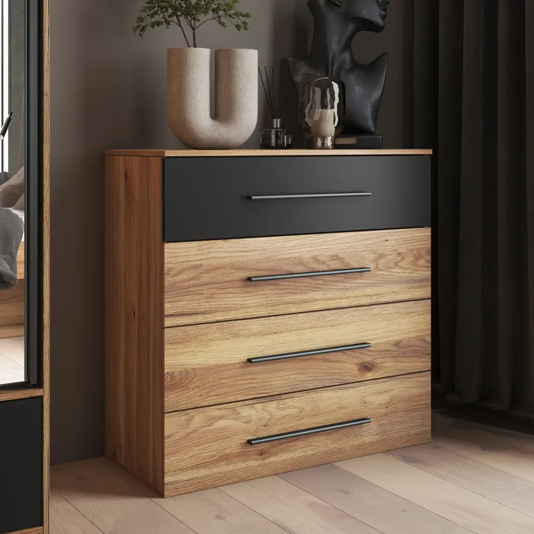 Beta Chest Of Drawers 91cm [Oak Mauvella]
