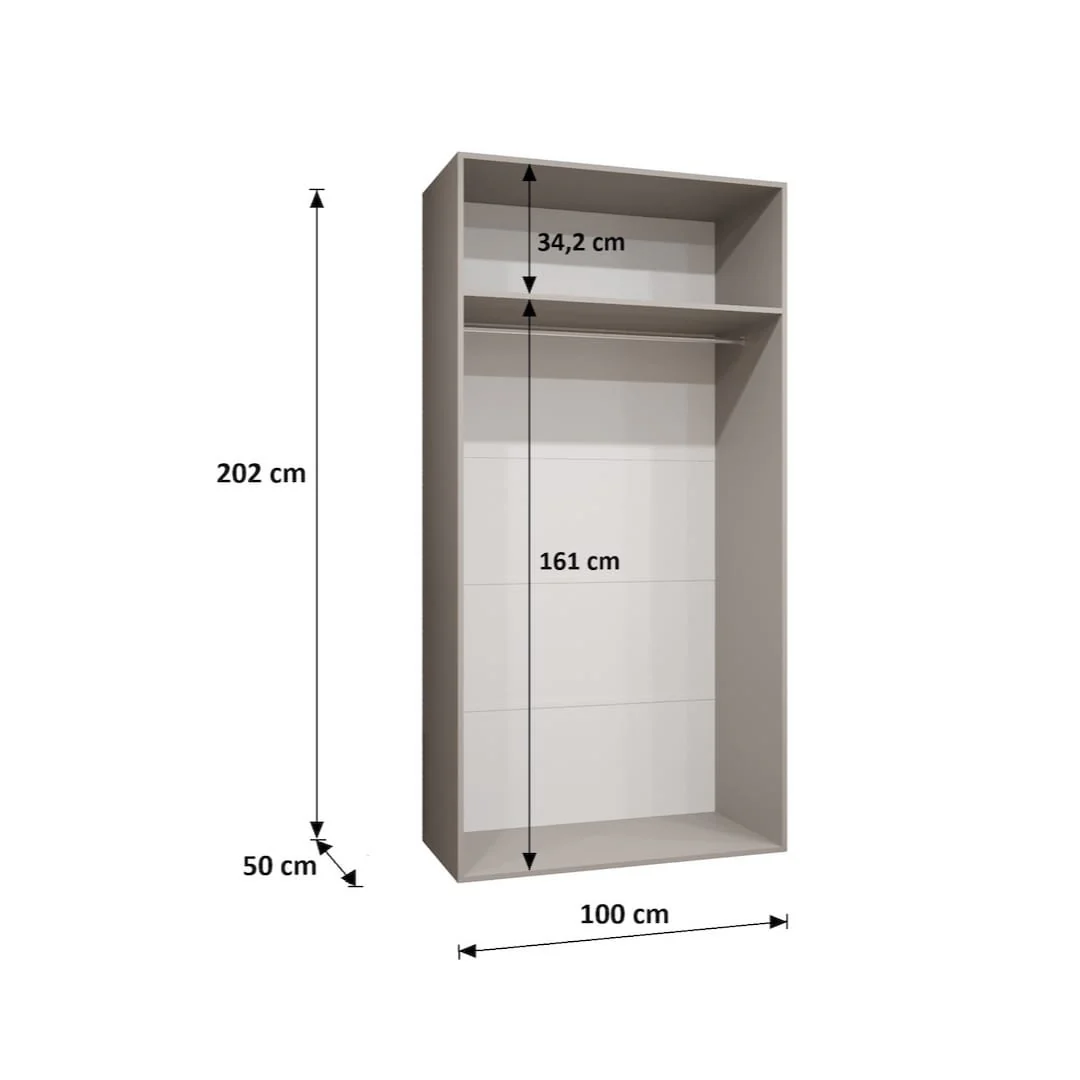 Sandi II Hinged Door Wardrobe 100cm - Image 7