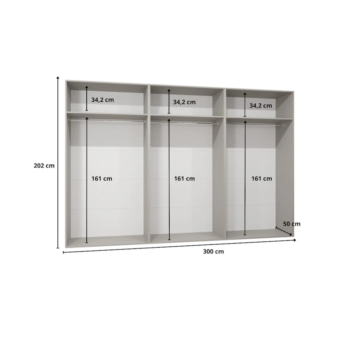 Blomvik III Hinged Door Wardrobe 300cm - Image 7