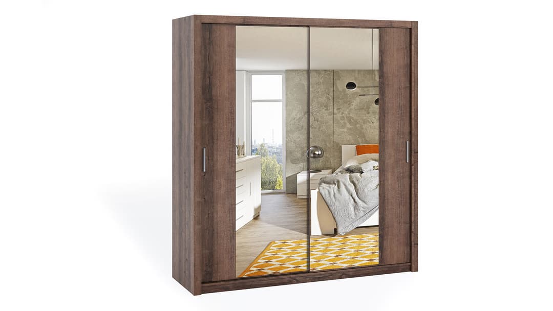 Bono Sliding Door Wardrobe With Mirrors 200cm - Image 7