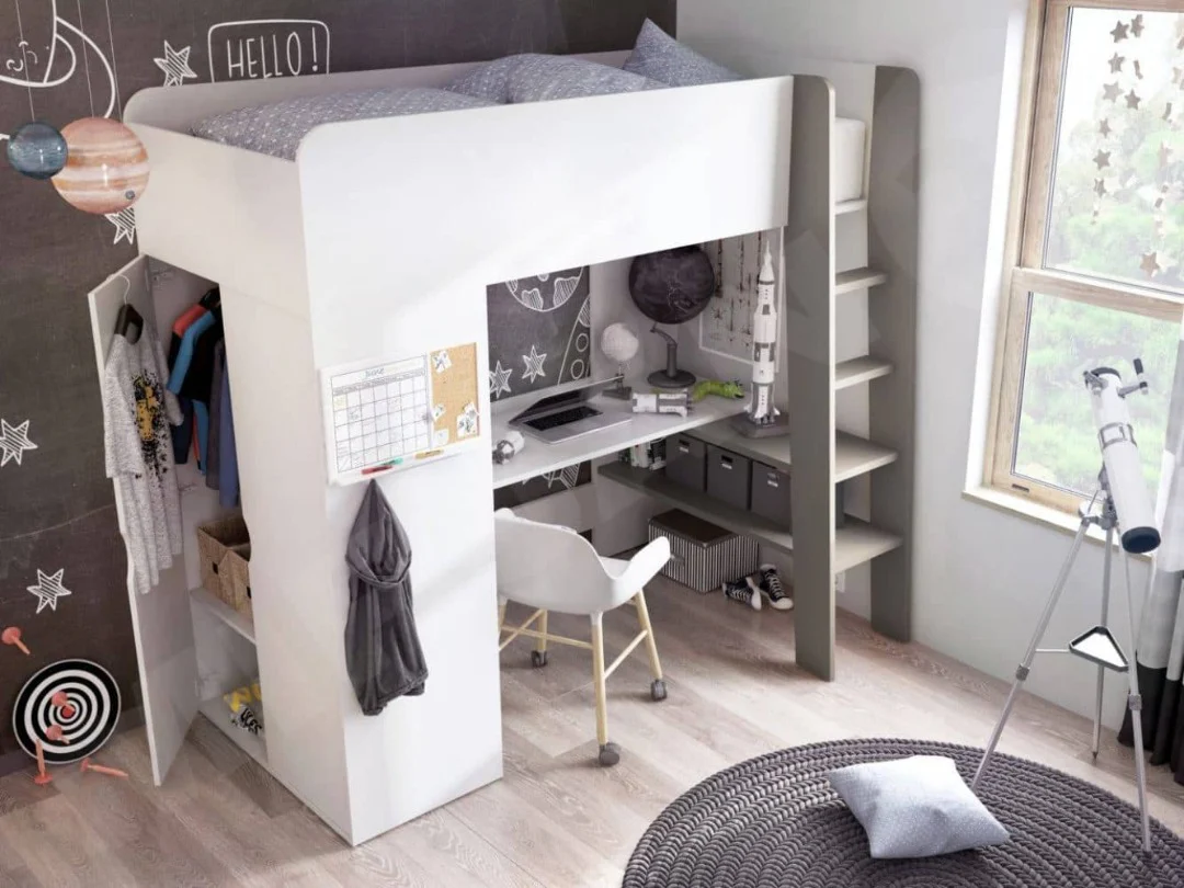 Cabin Bed Tom with Wardrobe and Desk - Image 3
