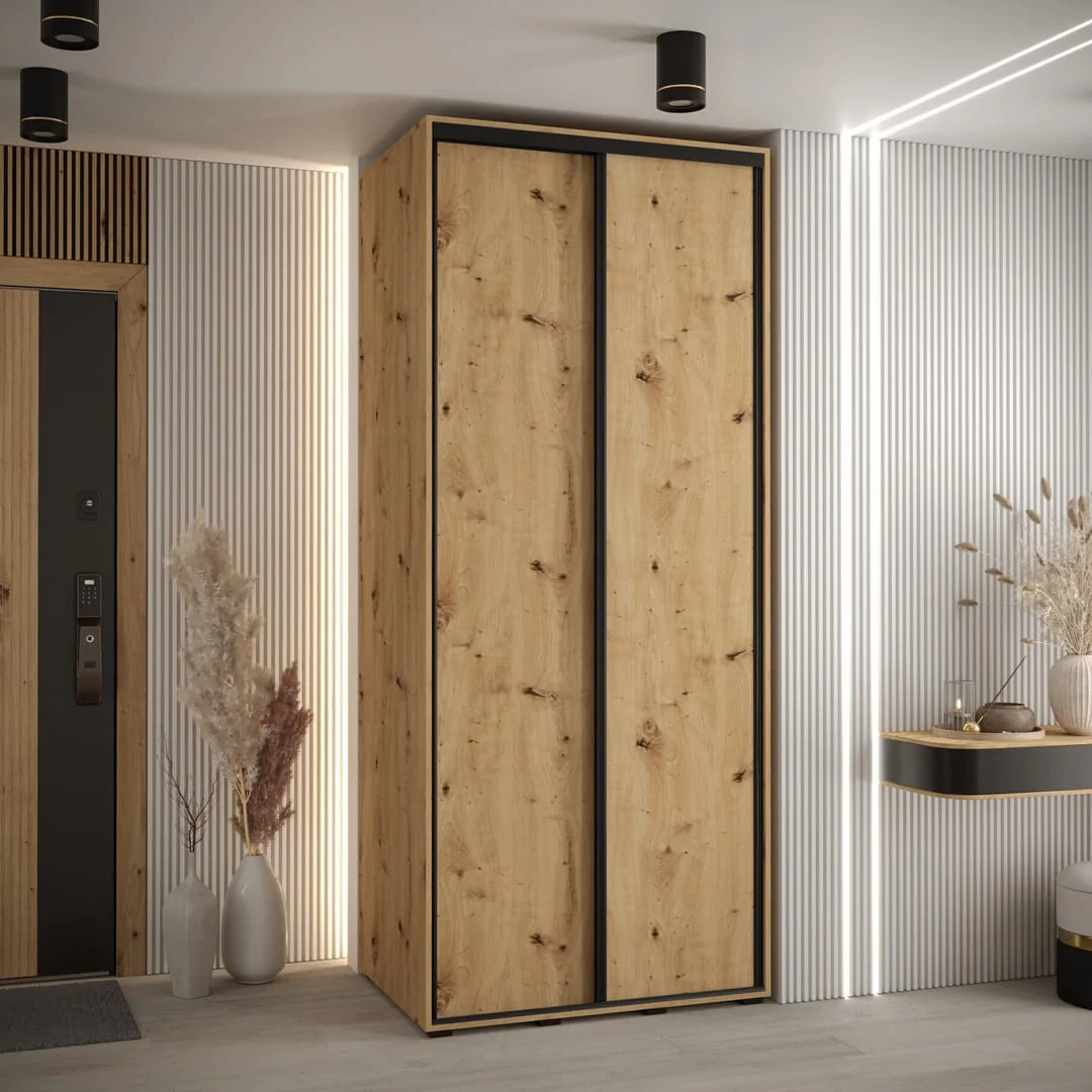 Cannes I Sliding Door Wardrobe 100cm - Image 4