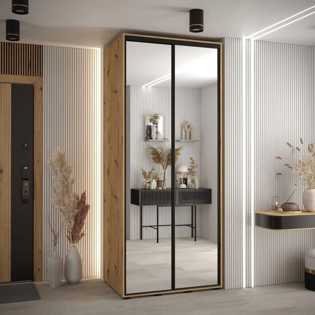 Cannes II Sliding Door Wardrobe 100cm - Image 4