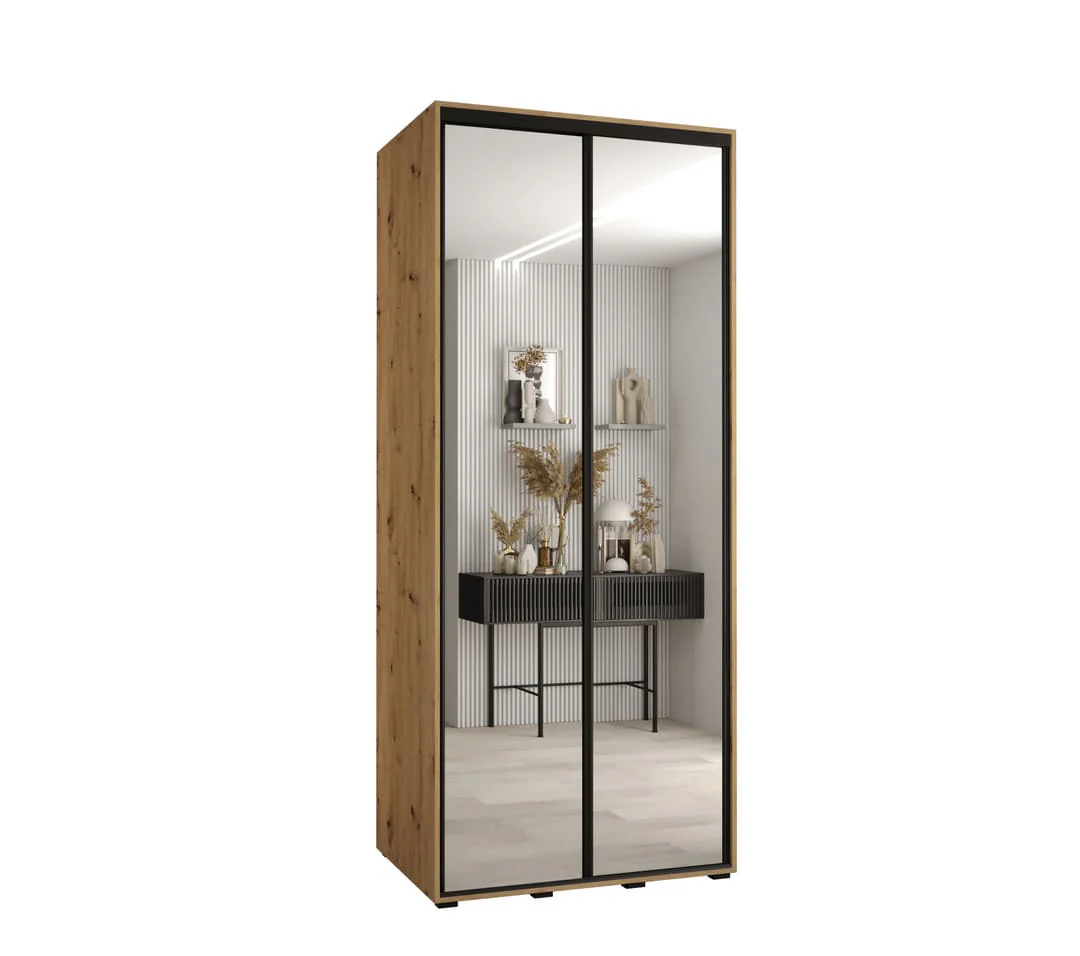 Cannes II Sliding Door Wardrobe 100cm - Image 5