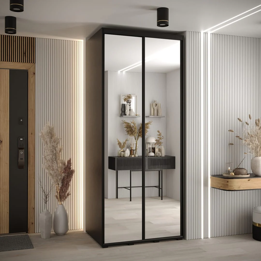 Cannes II Sliding Door Wardrobe 110cm - Image 8