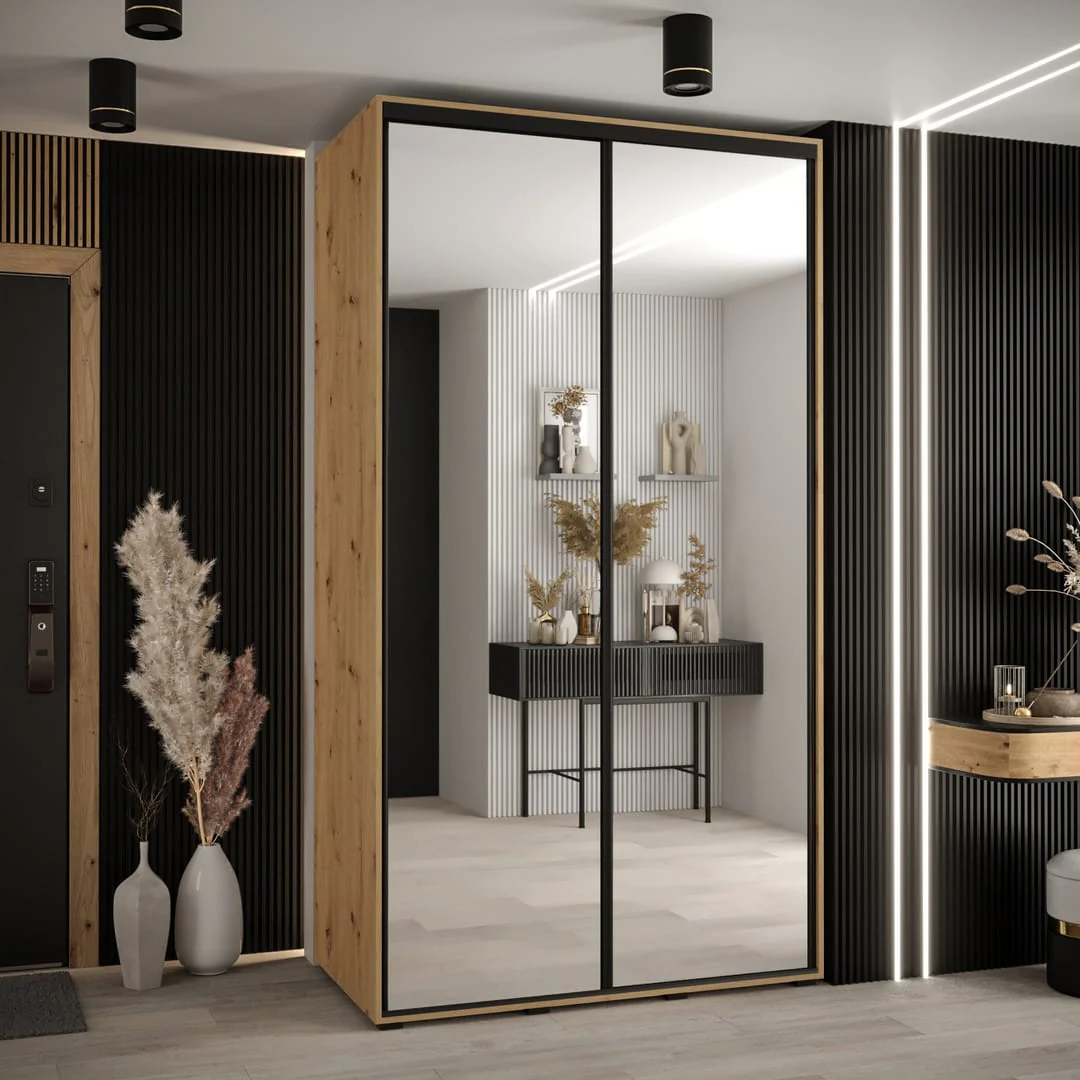 Cannes II Sliding Door Wardrobe 130cm - Image 4
