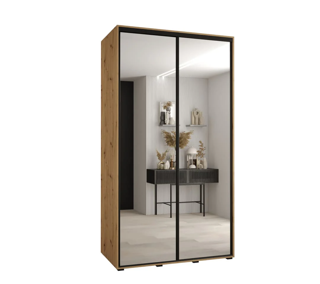 Cannes II Sliding Door Wardrobe 130cm - Image 5