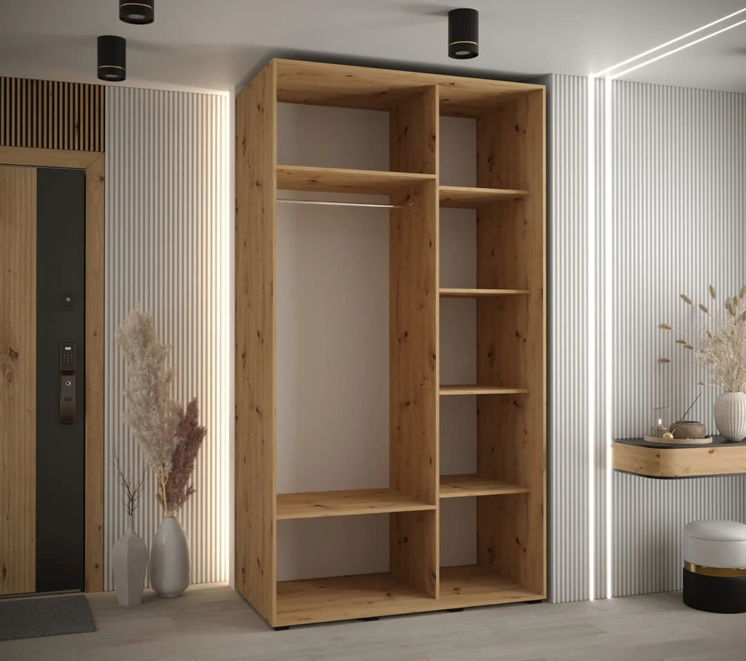 Cannes III Sliding Door Wardrobe 140cm - Image 3