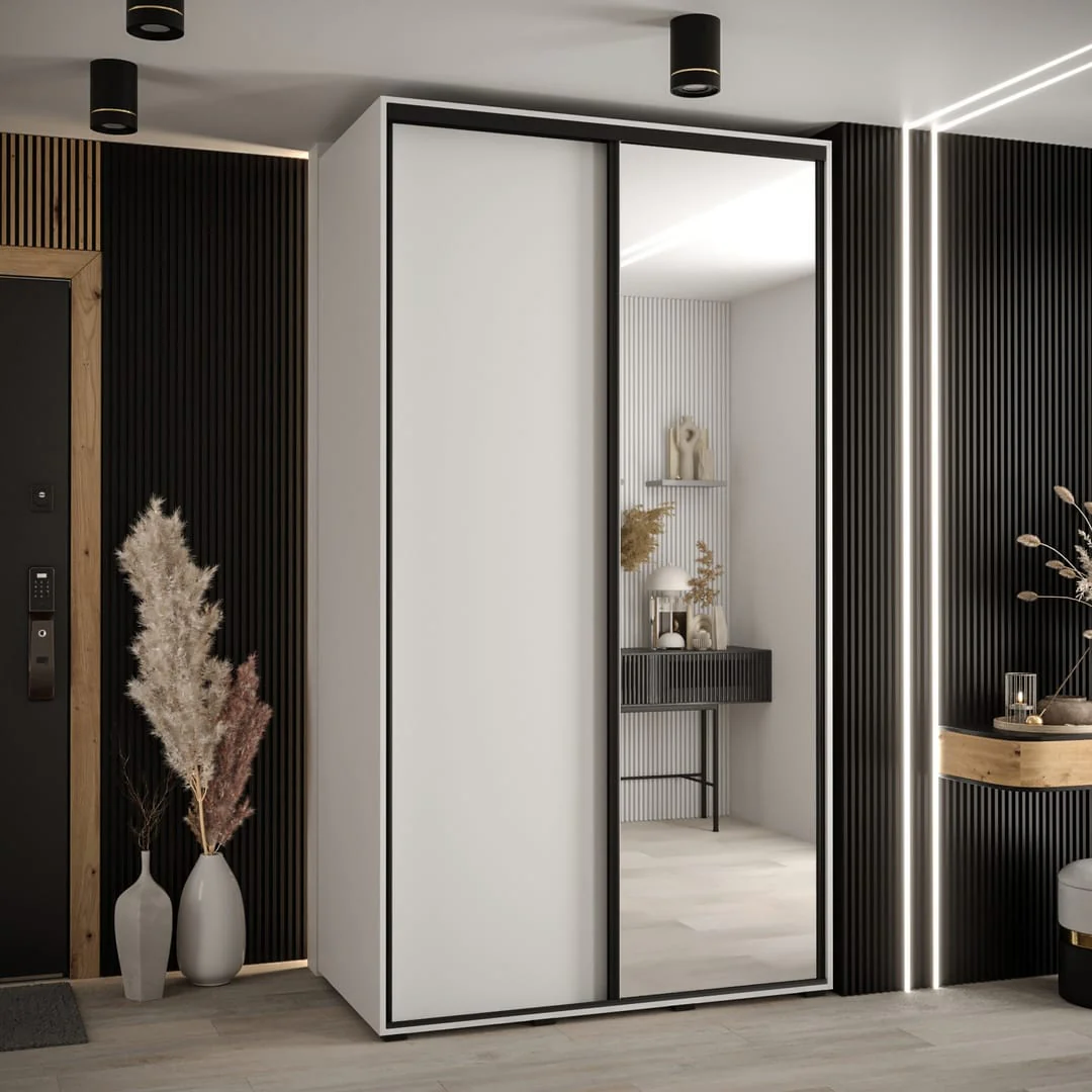 Cannes III Sliding Door Wardrobe 140cm - Image 5