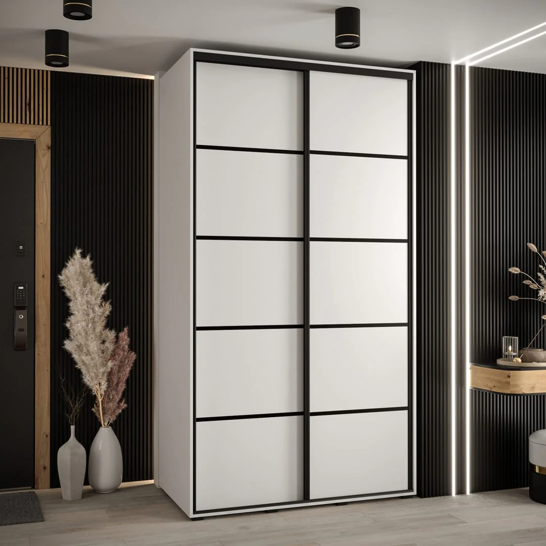 Cannes IV Sliding Door Wardrobe 130cm - Image 7