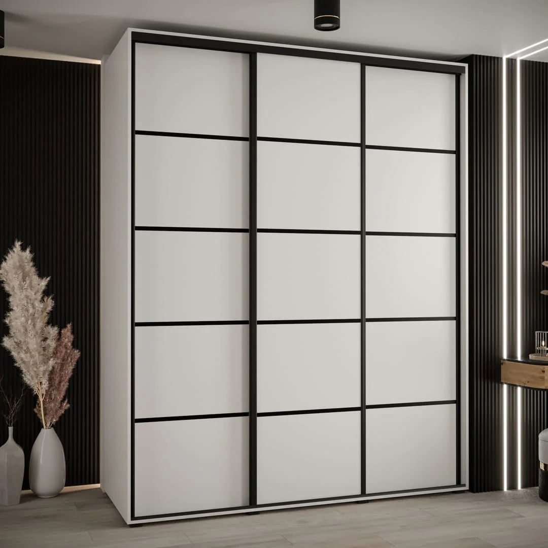 Cannes IV Sliding Door Wardrobe 200cm - Image 4