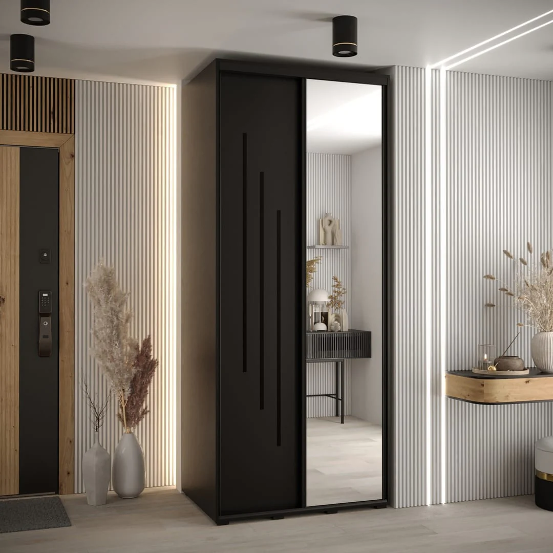 Cannes IX Sliding Door Wardrobe 100cm