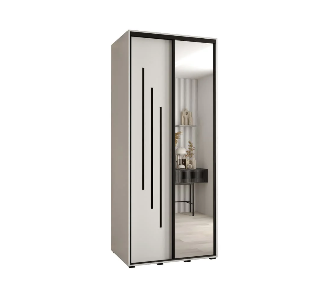 Cannes IX Sliding Door Wardrobe 100cm - Image 9