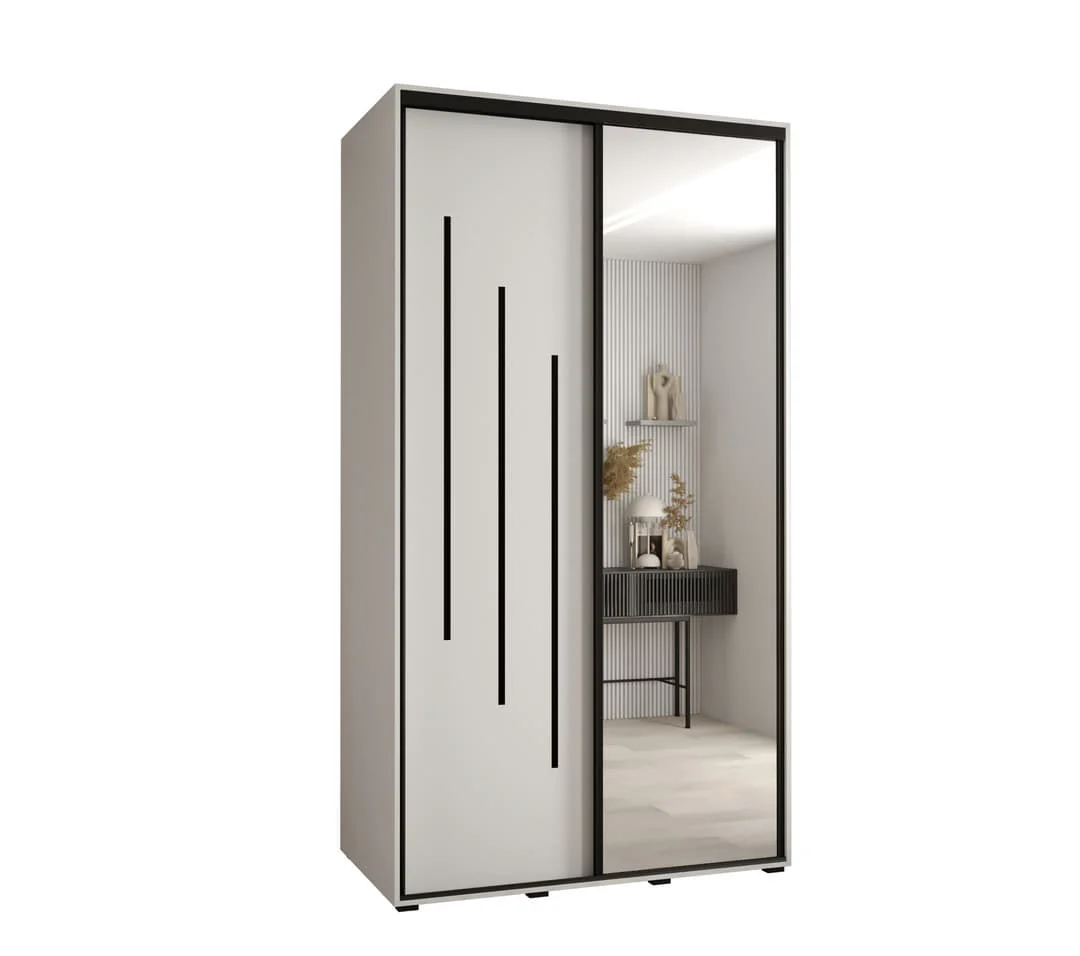 Cannes IX Sliding Door Wardrobe 140cm - Image 6