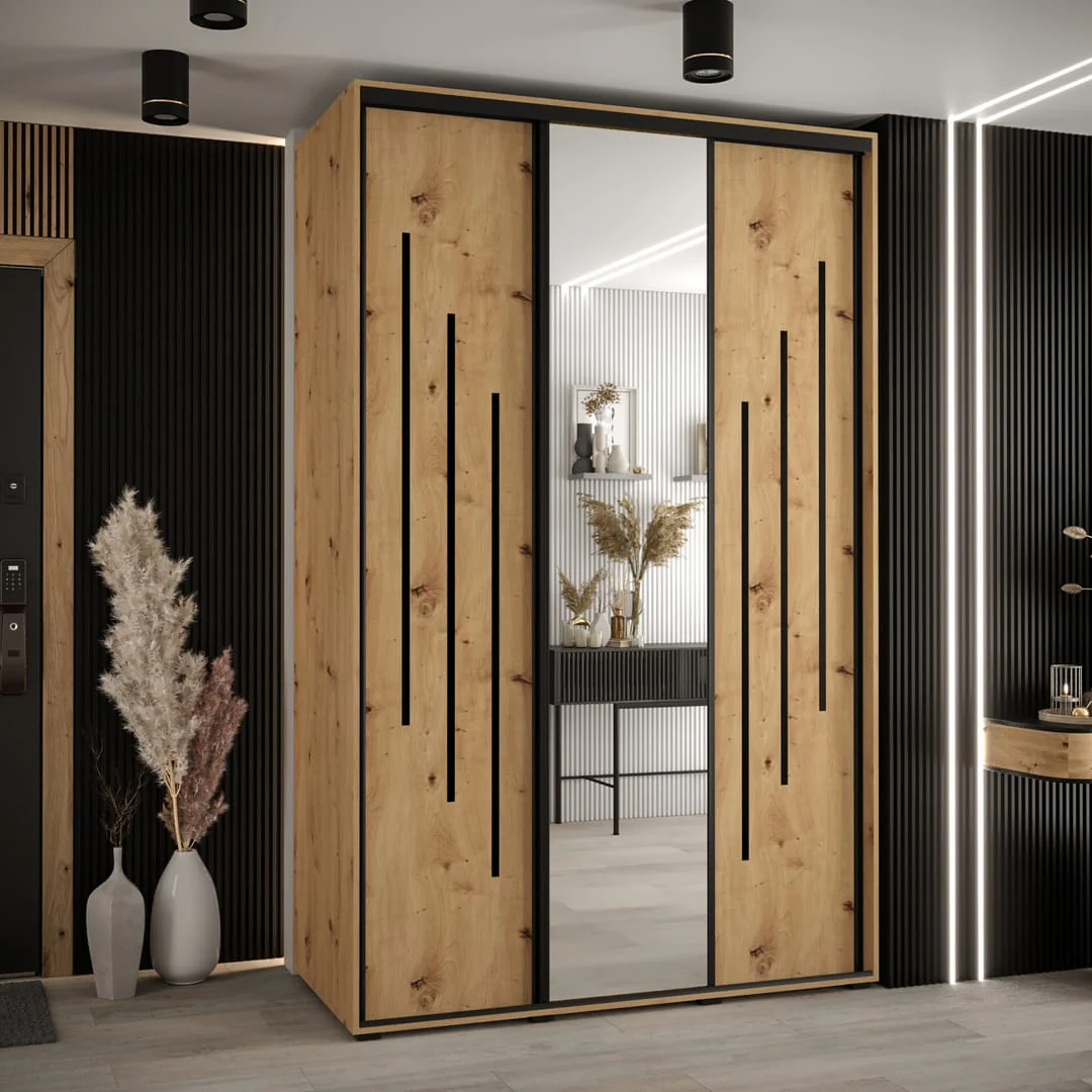 Cannes IX Sliding Door Wardrobe 160cm - Image 4