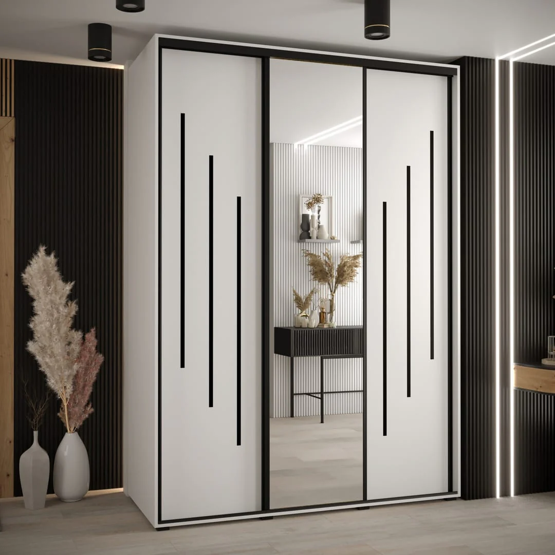 Cannes IX Sliding Door Wardrobe 170cm - Image 5