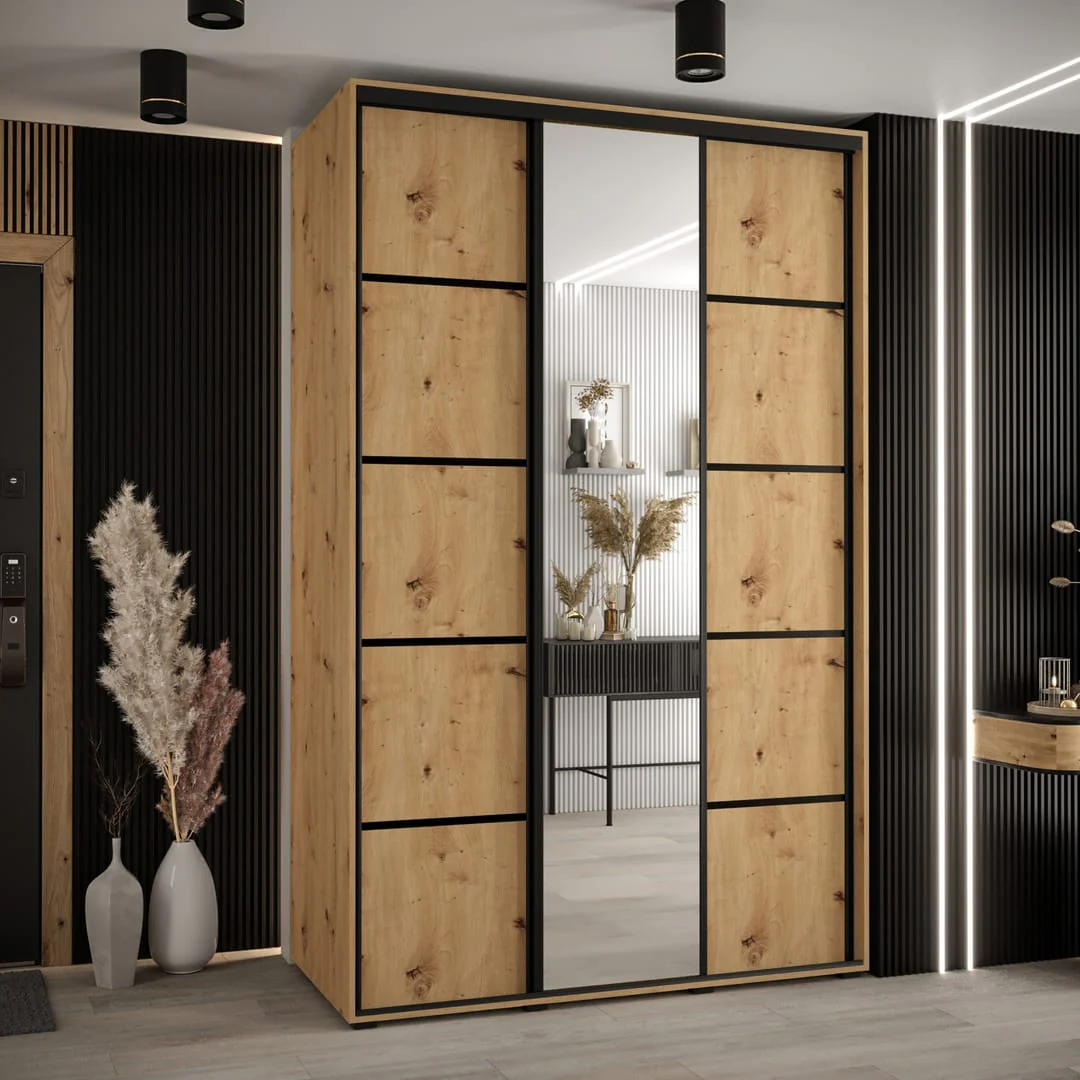 Cannes V Sliding Door Wardrobe 160cm - Image 4