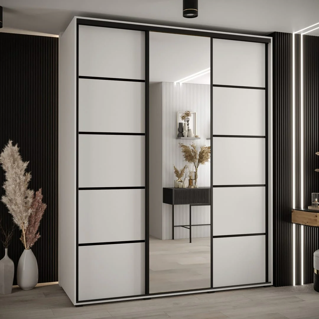Cannes V Sliding Door Wardrobe 200cm - Image 4