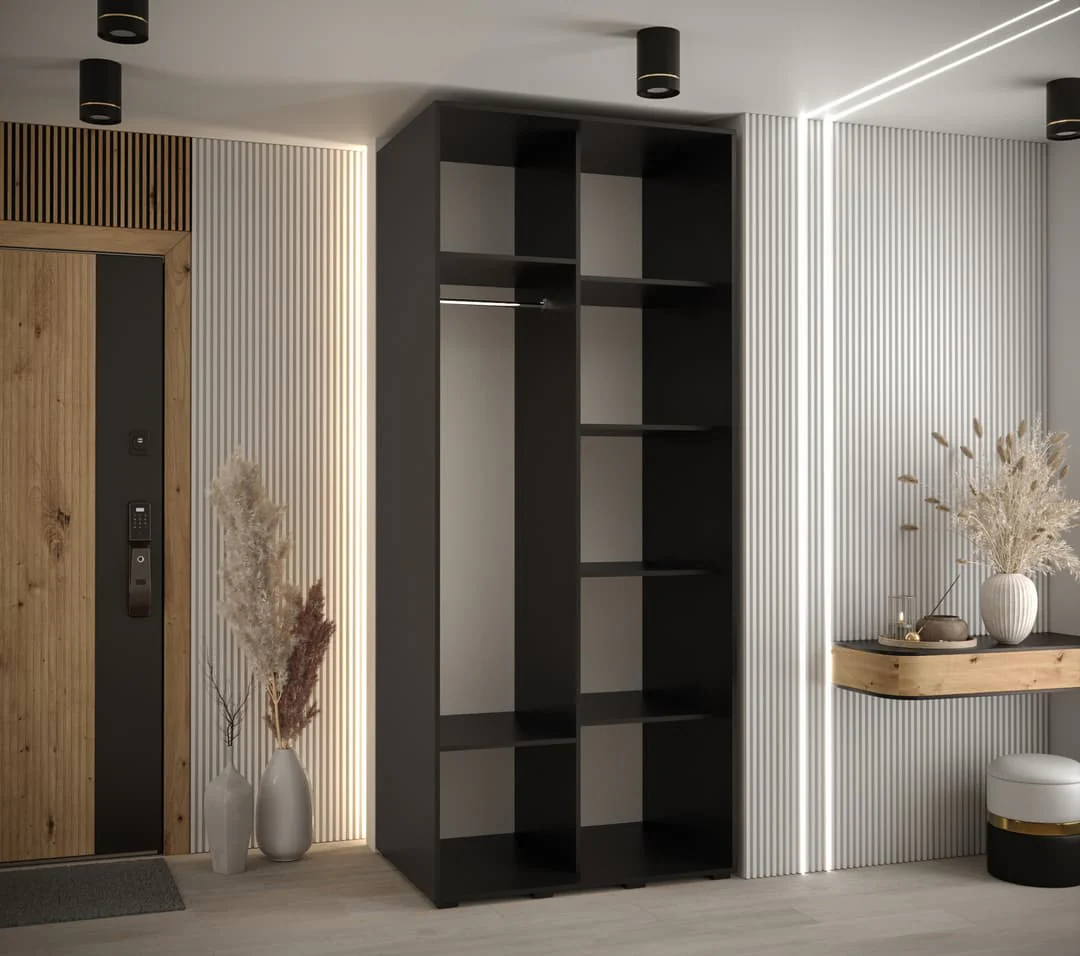 Cannes VI Sliding Door Wardrobe 100cm - Image 3