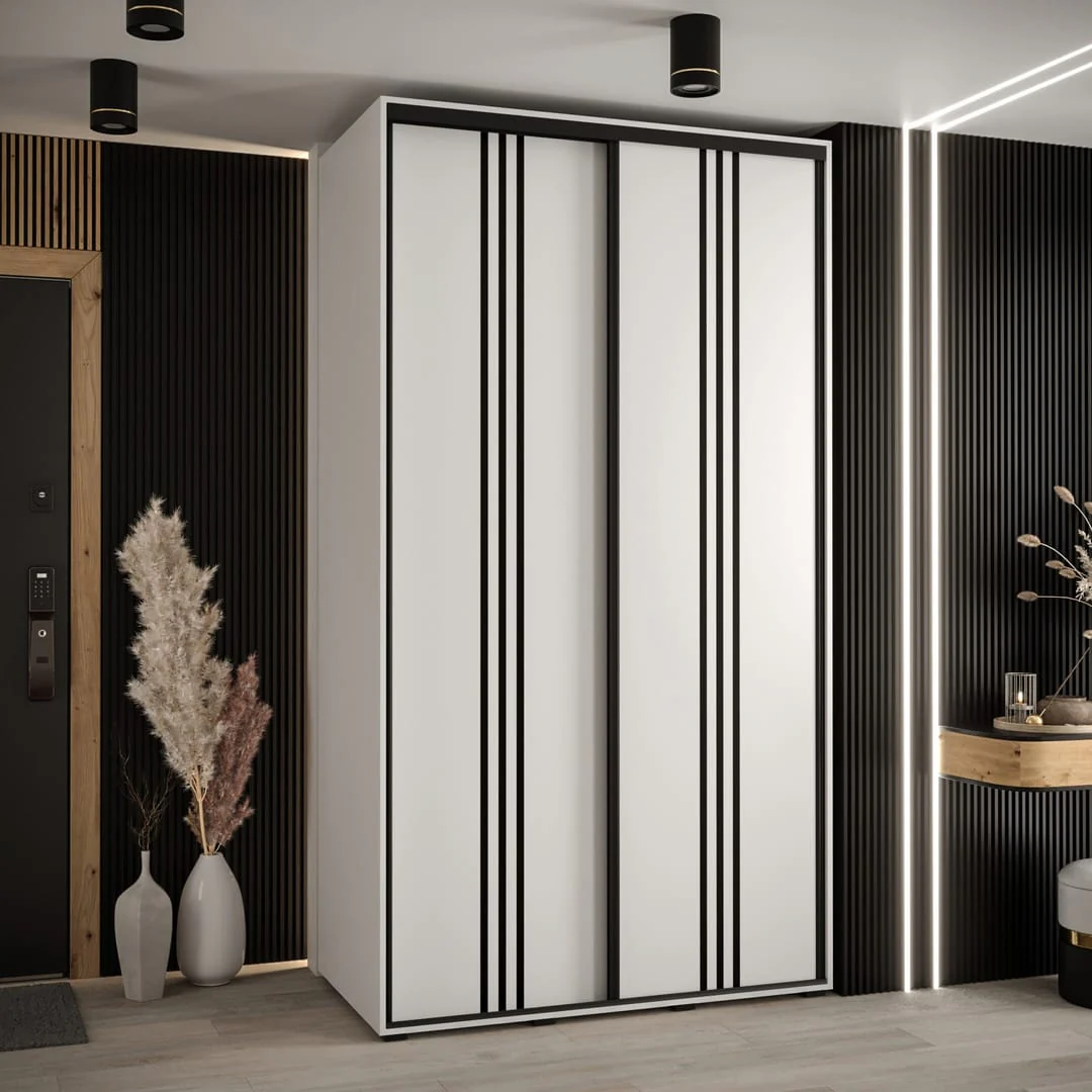 Cannes VI Sliding Door Wardrobe 140cm - Image 5