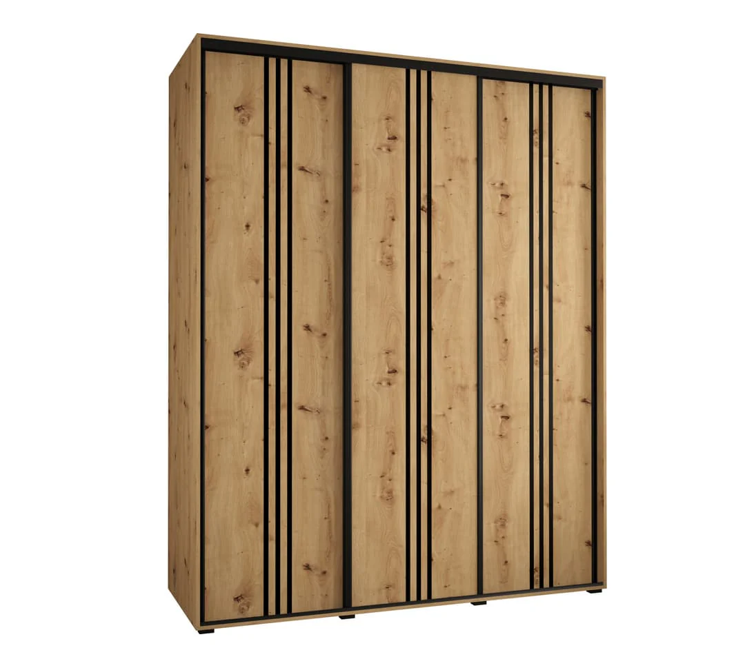Cannes VI Sliding Door Wardrobe 200cm - Image 2