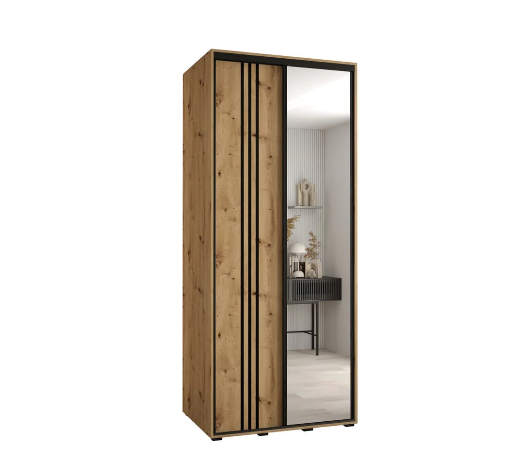 Cannes VII Sliding Door Wardrobe 100cm - Image 5