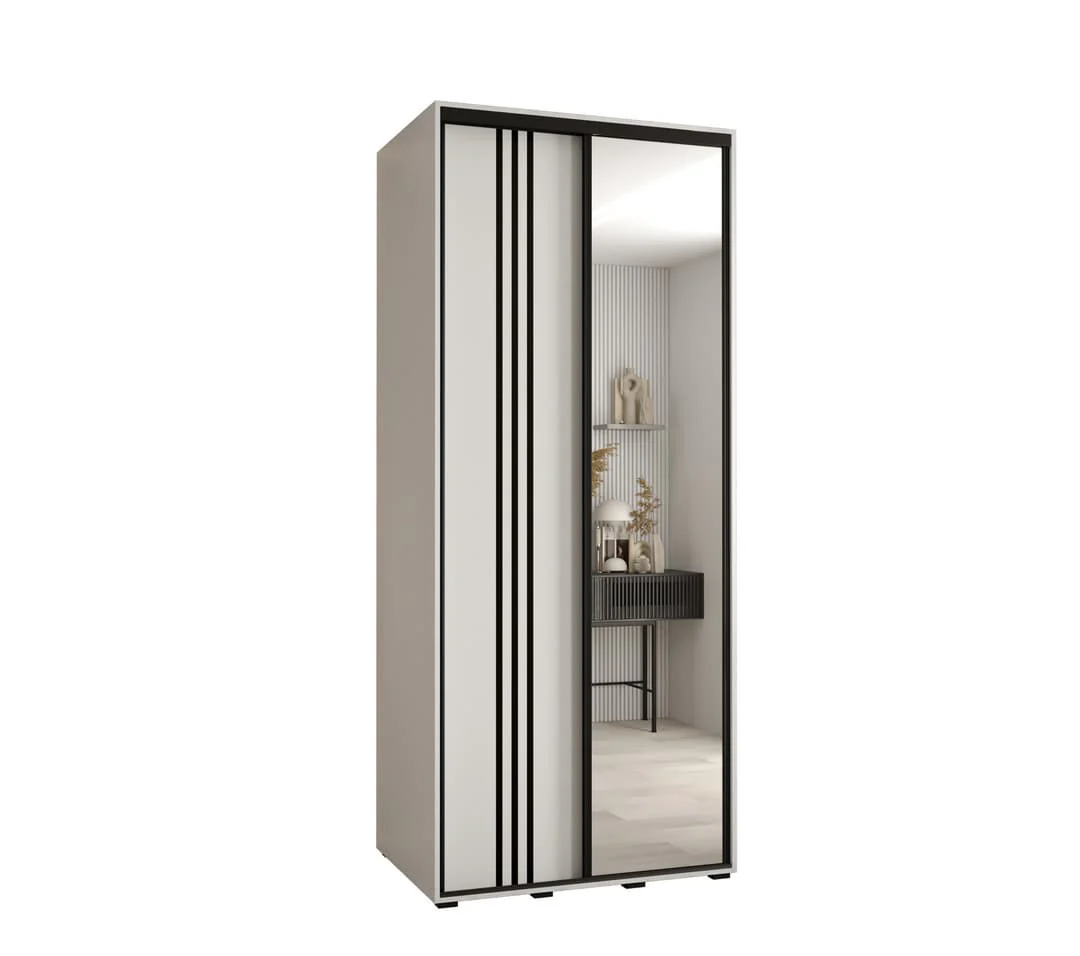 Cannes VII Sliding Door Wardrobe 100cm - Image 8