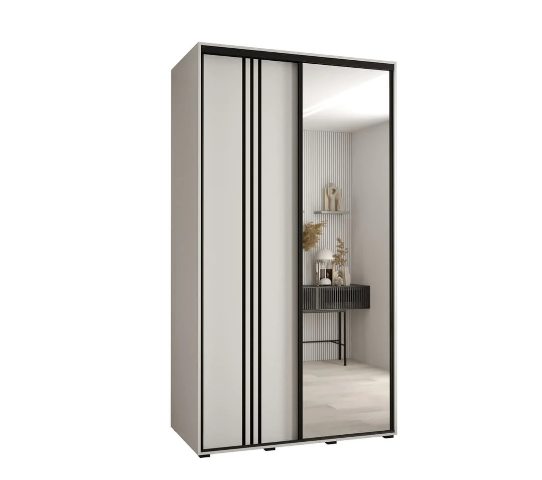 Cannes VII Sliding Door Wardrobe 140cm - Image 6