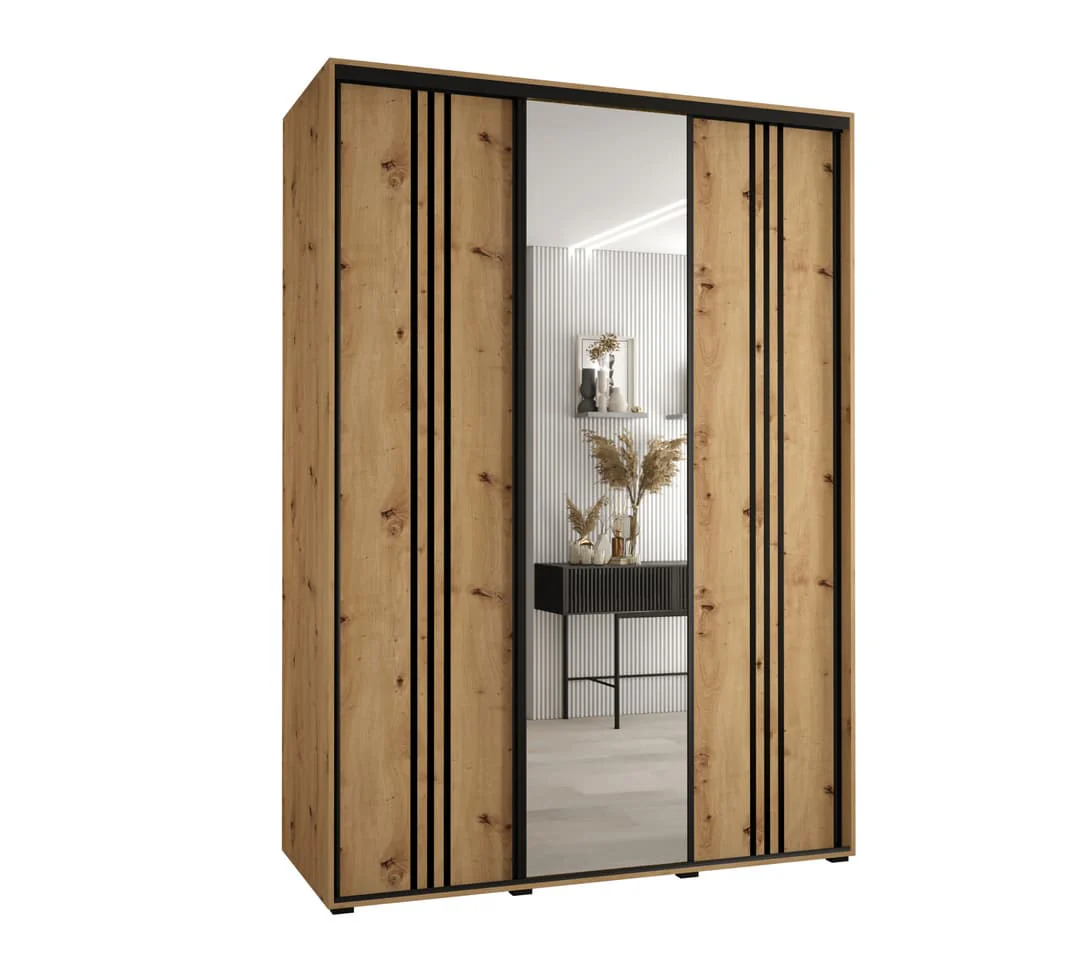 Cannes VII Sliding Door Wardrobe 170cm - Image 2