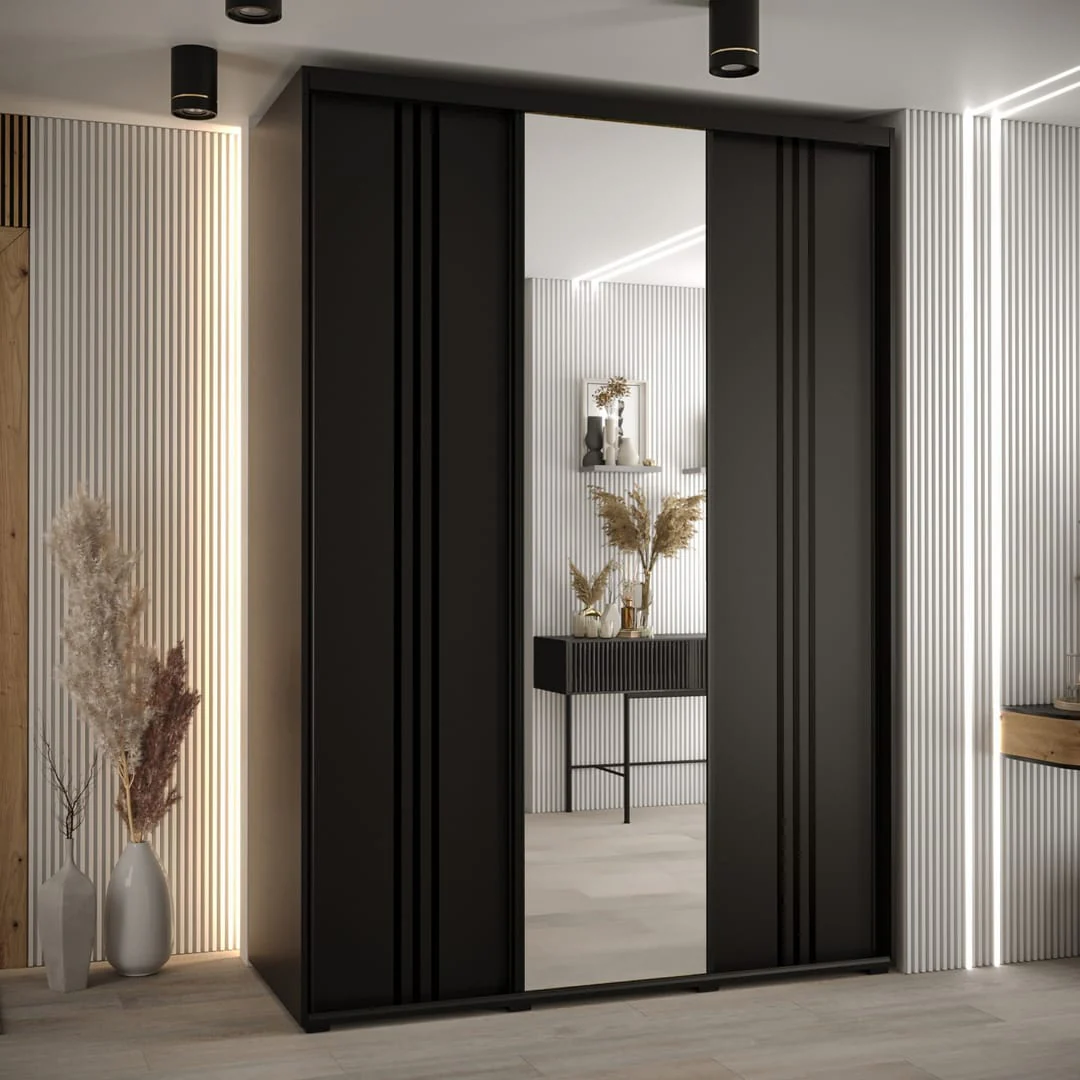 Cannes VII Sliding Door Wardrobe 170cm - Image 8