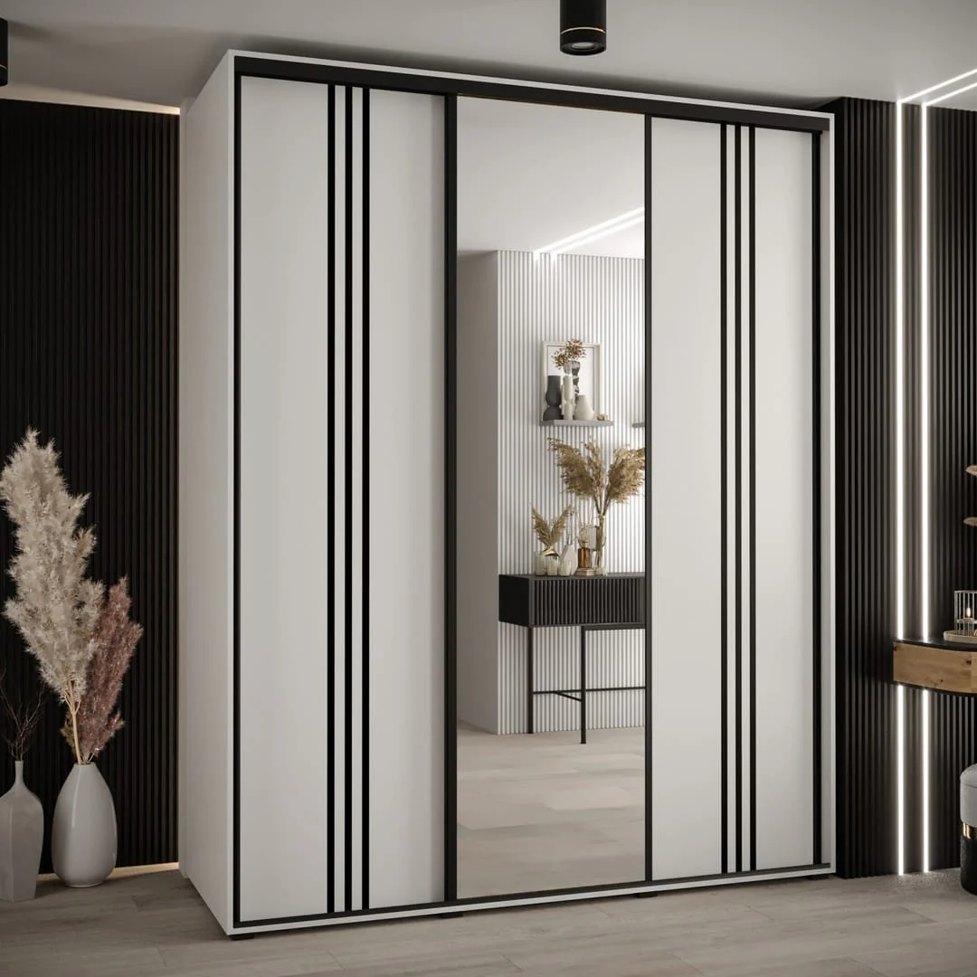 Cannes VII Sliding Door Wardrobe 190cm - Image 8
