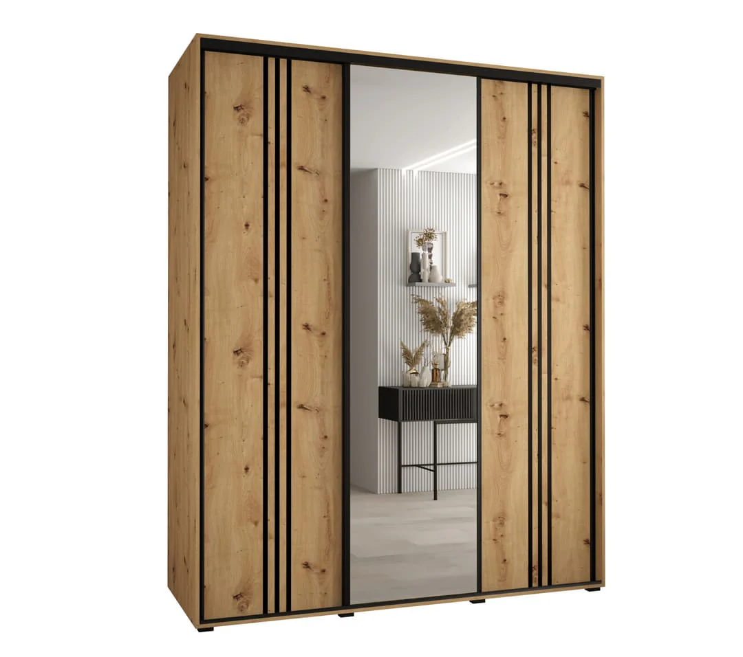 Cannes VII Sliding Door Wardrobe 200cm - Image 2