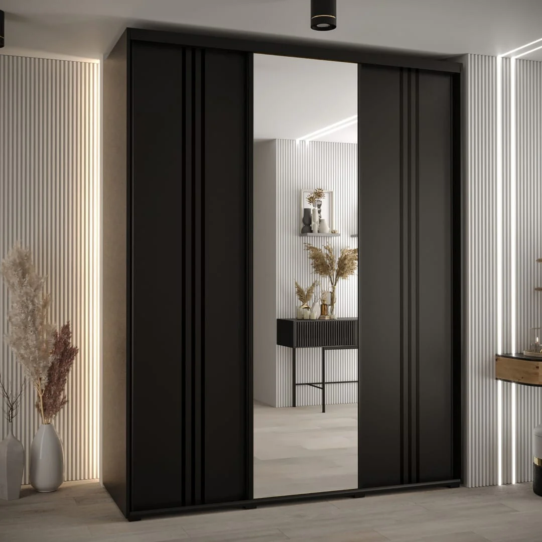 Cannes VII Sliding Door Wardrobe 200cm - Image 7