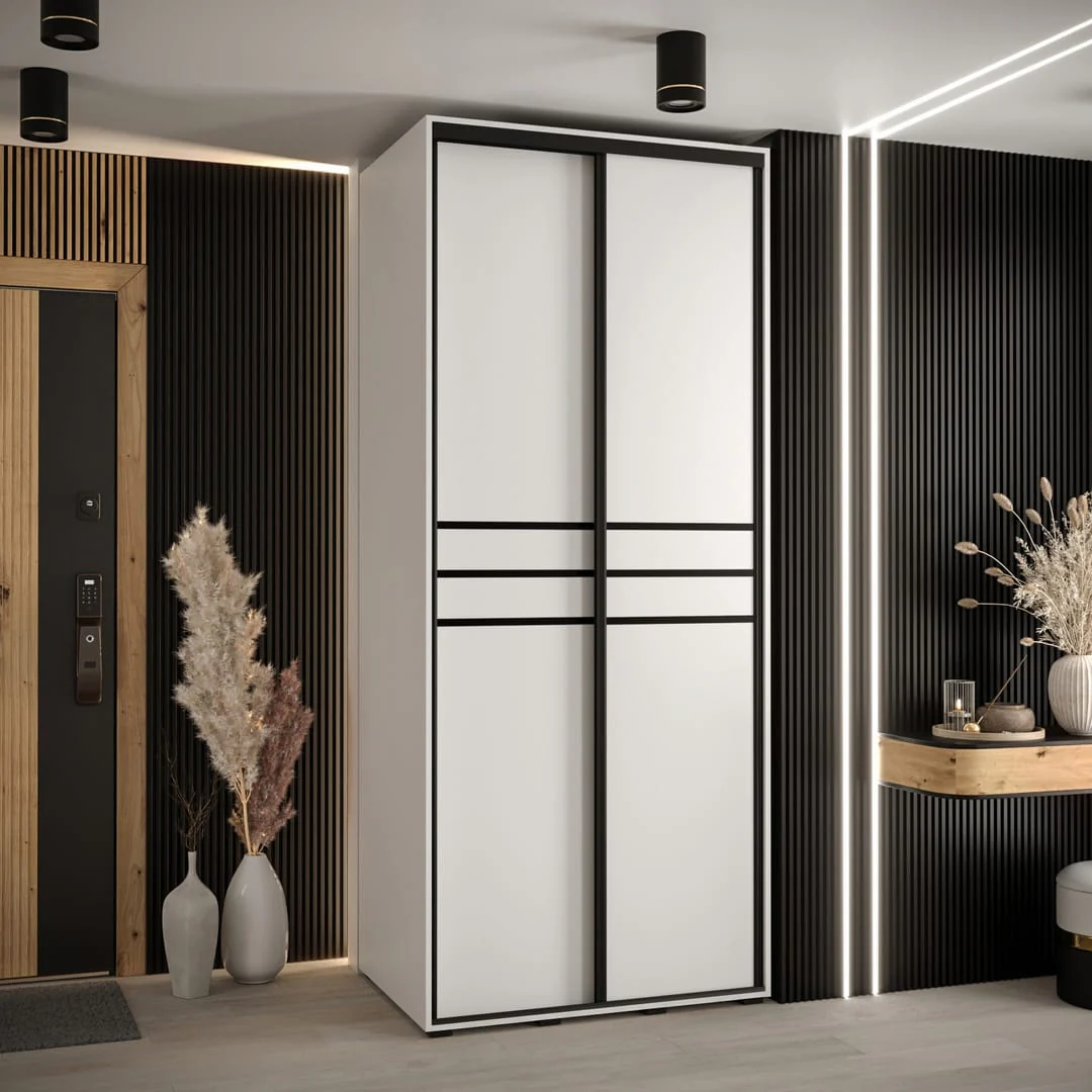 Cannes X Sliding Door Wardrobe 110cm - Image 5