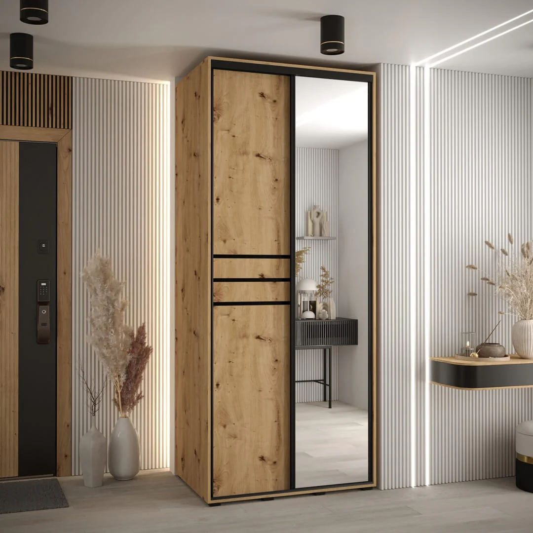 Cannes XI Sliding Door Wardrobe 120cm - Image 4